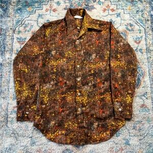 Vintage 70s Charisma Abstract Button-up Shirt Medium